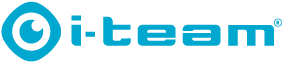 Logo van i-team – merk voor professionele schoonmaakmachines zoals i-mop