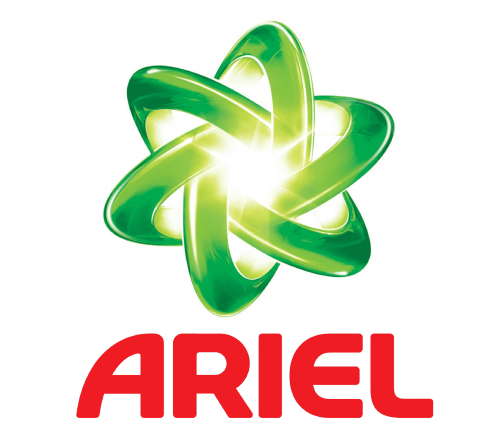 Logo van Ariel – wasmiddelmerk bekend van enzymtechnologie, pods en stralend schone was