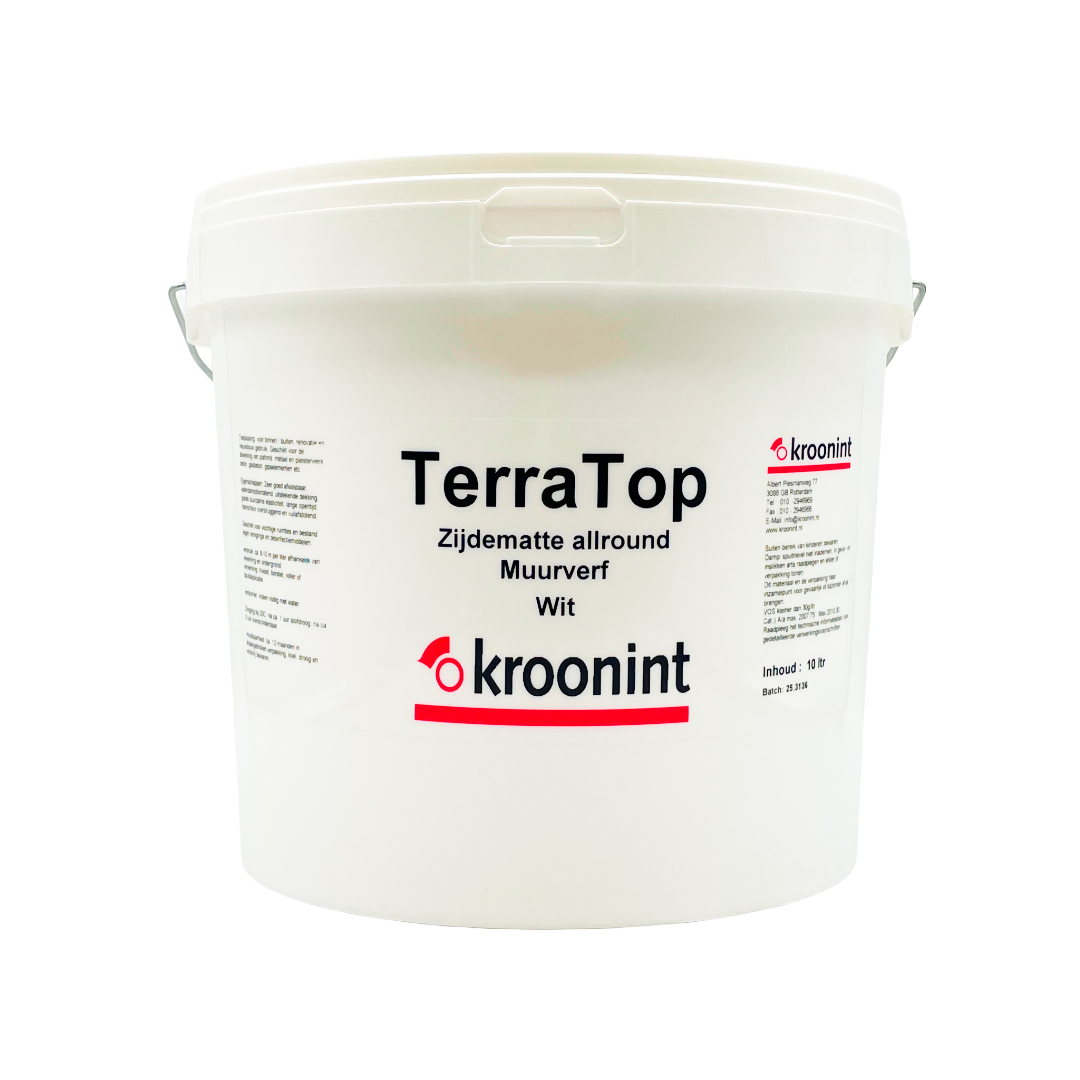 Kroonint Terra Top Zijdematte Allround Muurverf Wit
