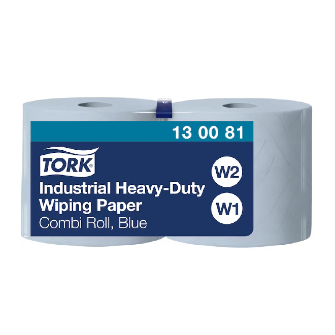Tork Ind. HD Paper-Wiping Roll, 2x119mtr, 3-lgs, 350vel, Blauw