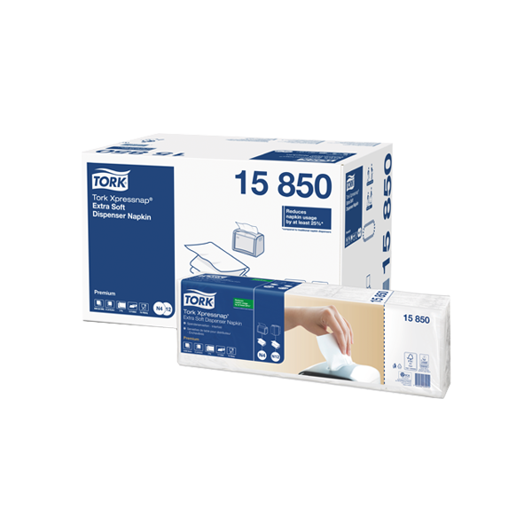Tork Xpressnap® Extra Soft White Dispenser Napkin 2-laags - Wit