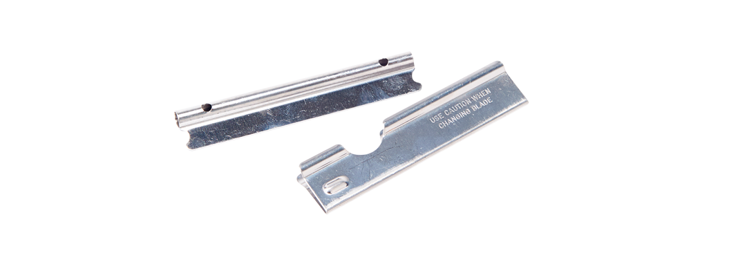 Glasschraper / mesjeshouder RVS met beschermkap, breedte 10 cm