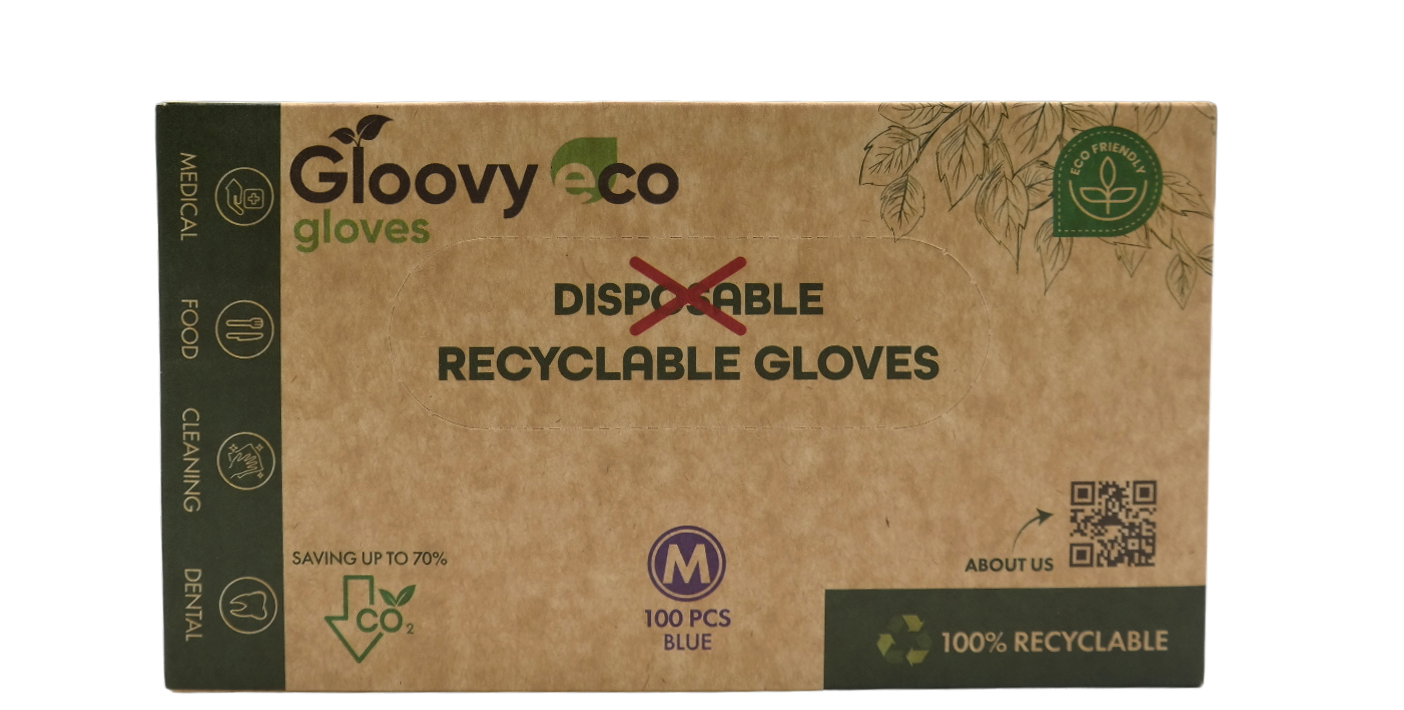 Gloovy Eco Nitril Handschoenen Ongepoederd Blauw Medium