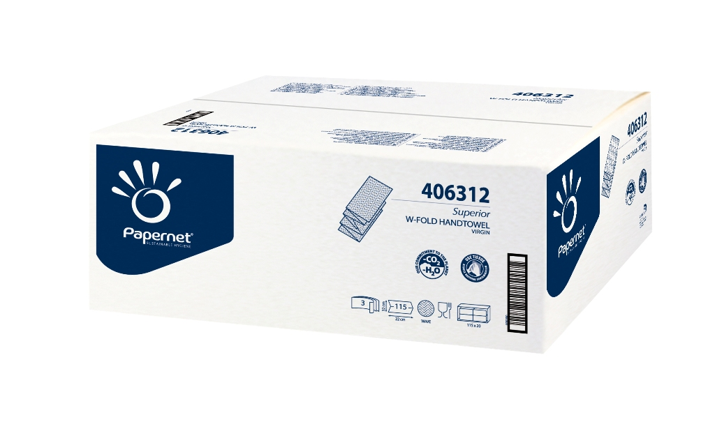 Papernet Handdoek, multi-vouw, cellulose 3 laags, wit