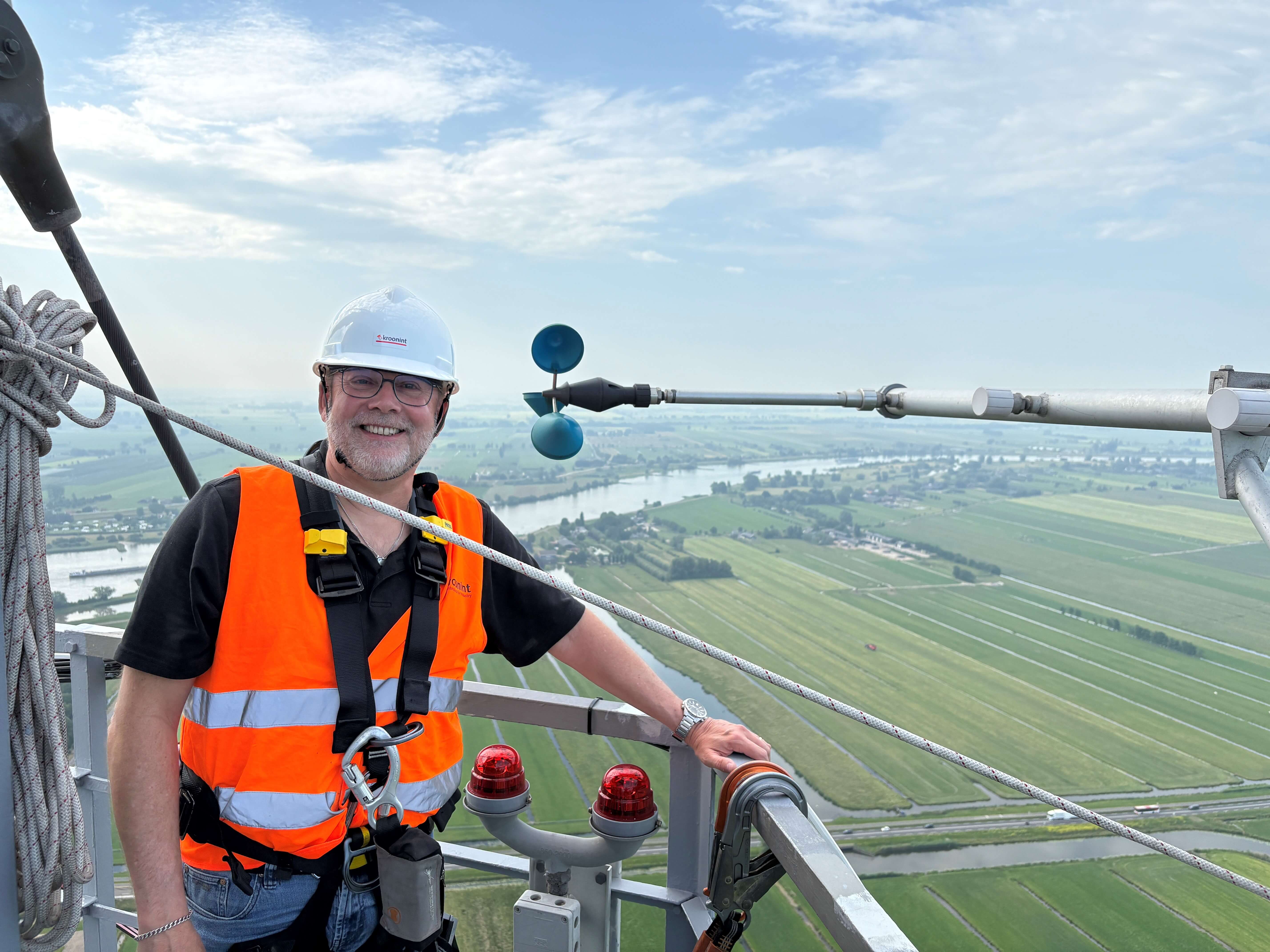 De meetmast van het KNMI in Cabauw