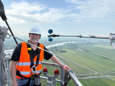 De meetmast van het KNMI in Cabauw